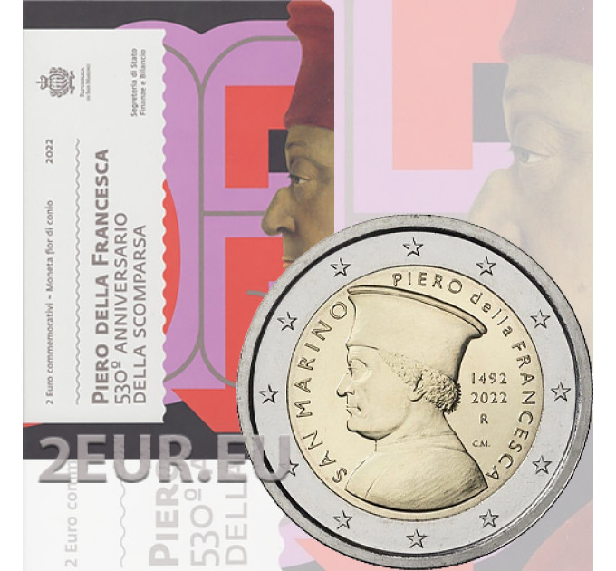 Saint-Marin 2 euros BU 2022 - 530e anniversaire de la mort de Piero Della Francesca