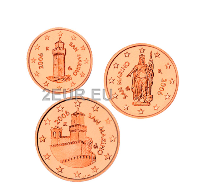 Saint Marin 1,2,5 cent  UNC 2006