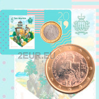 Saint Marin 2019 - 1€ BU C/C №3 + Tampon