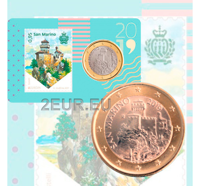 Saint Marin 2019 - 1€ BU C/C №3 + Tampon
