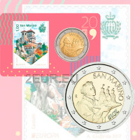 Saint Marin 2019 - 2€ BU C/C №4 + Tampon