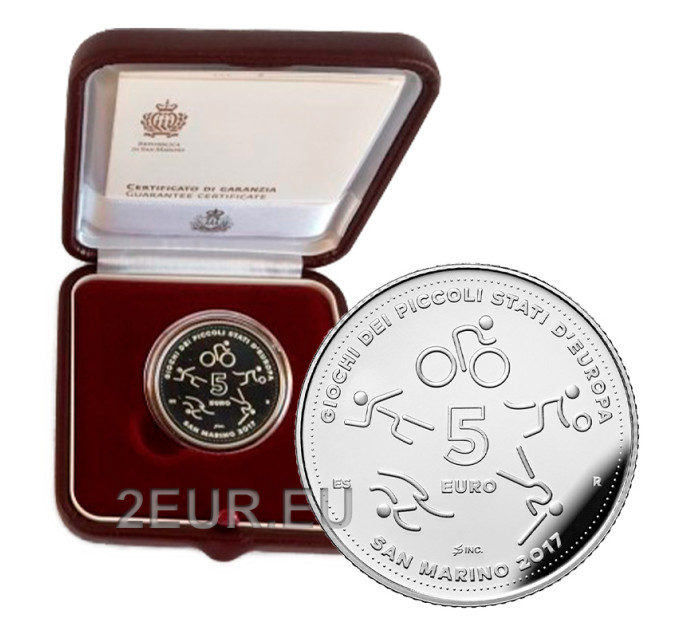 Saint Marin 5 euros BE 2017 - Jeux des Petits Etats d'Europe à Saint-Marin  