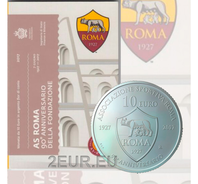 Saint-Marin 10 euros argent BU 2017 - 90ème Anniversaire de la Fondation de l'AS Roma