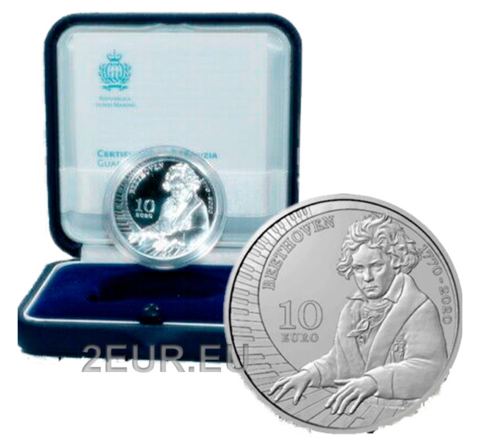 Saint Marin 10 euros BE 2020 - 250e anniversaire de la naissance de Ludwig van Beethoven 
