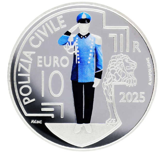 Saint Marin 10 euros BE 2025 - Police civile