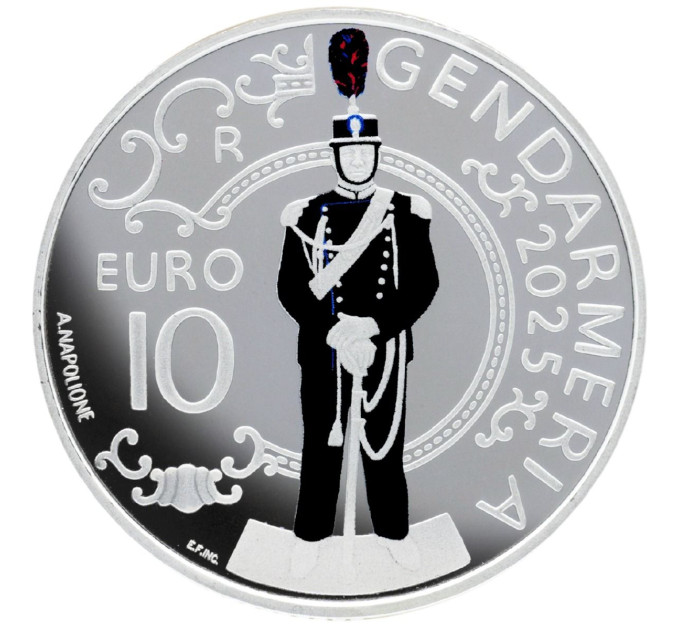 Saint Marin 10 euros BE 2025 - Gendarmerie