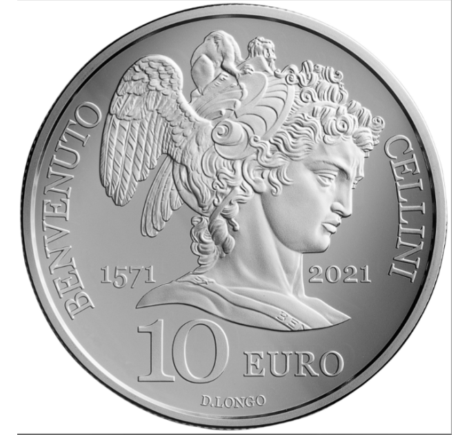 Saint Marin 10 euros BE 2021 - 450e anniversaire de la mort de Benvenuto Cellini 