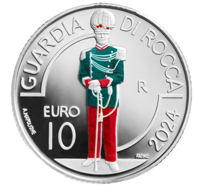 Saint Marin 10 euros BE 2024 - Corps militaire et de police de Saint-Marin - Garde de la forteresse