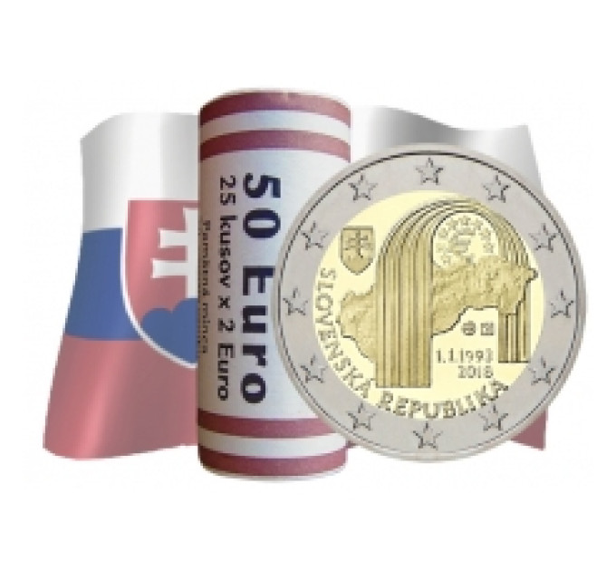 Slovaquie 2 euros UNC rouler 2020 - 20e anniversaire de l'adhésion de la Slovaquie à l'OCDE