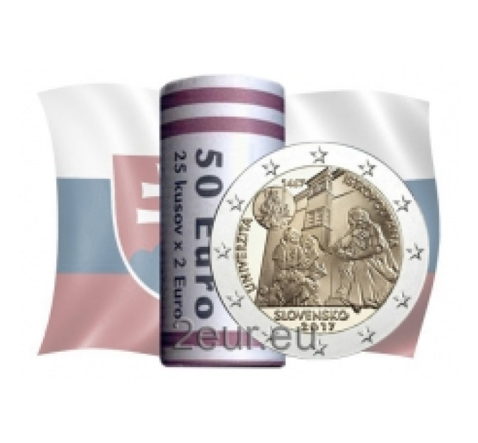 Slovaquie 2 euros UNC rouler 2017 - Université Istropolitaine