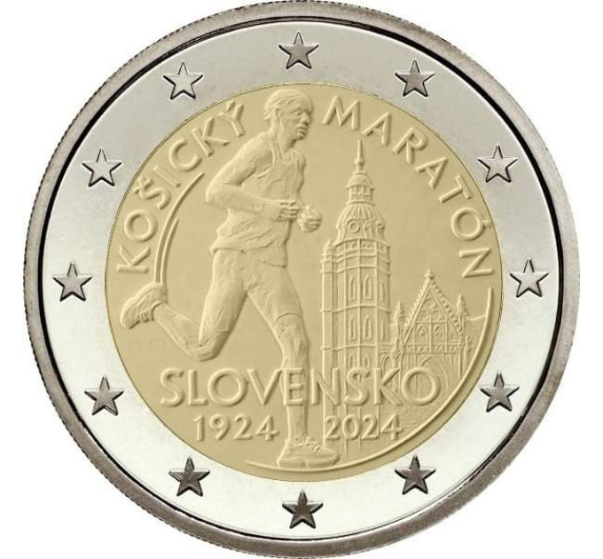 Slovaquie 2 euros UNC 2024 - Marathon international de Kosice