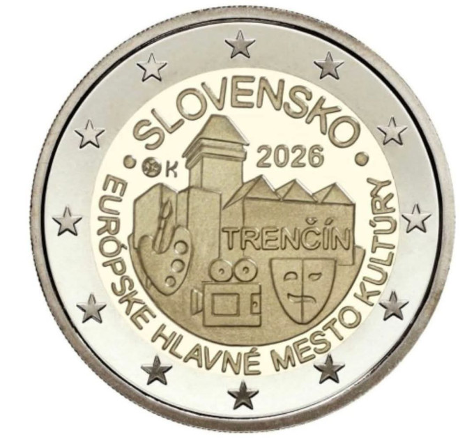 Slovaquie 2 euros UNC rouler 2026 - Trencin