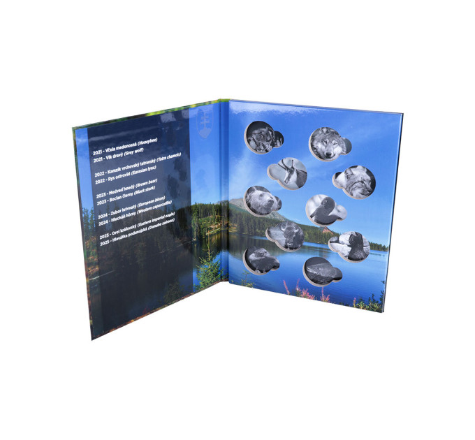  Slovaquie 5 euros UNC 2021 - 2025 - Faune et Flore en Slovaquie + Album
