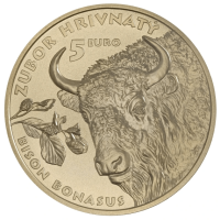  Slovaquie 5 euros UNC 2024 - Faune et Flore en Slovaquie - Le bison d'Europe