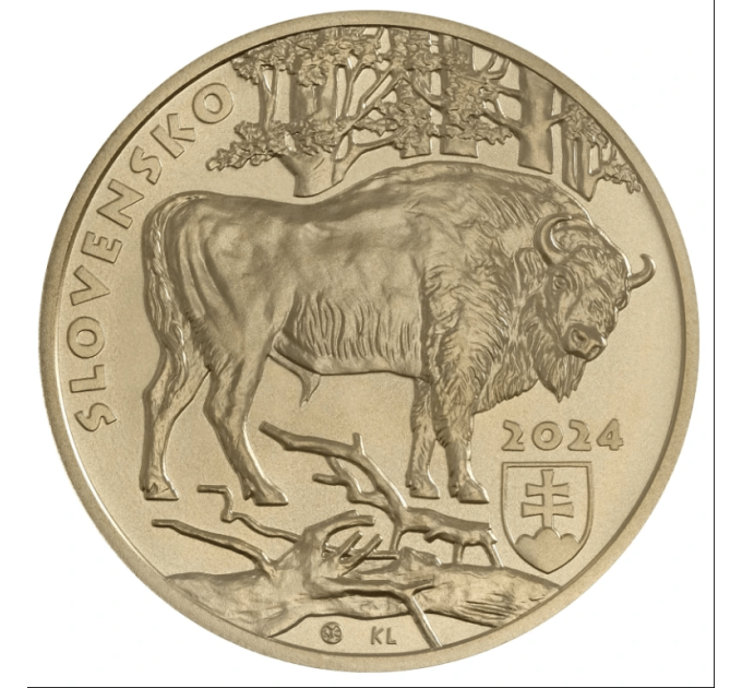  Slovaquie 5 euros UNC 2024 - Faune et Flore en Slovaquie - Le bison d'Europe