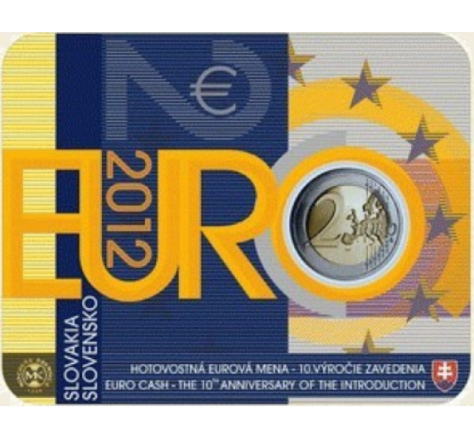 Slovaquie 2 euros BU 2012 - 10 ans d'euro en espèces