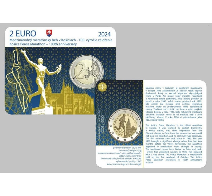 Slovaquie 2 euros BU 2024 - Marathon international de Kosice