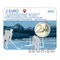 Slovaquie 2 euros BU 2025 - 100 ans de synchro le premier championnat européen de hockey sur glace