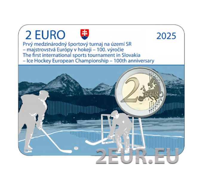 Slovaquie 2 euros BU 2025 - 100 ans de synchro le premier championnat européen de hockey sur glace