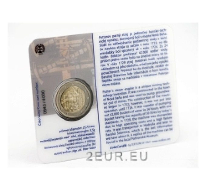 Slovaquie 2 euros BU 2022 - 300e anniversaire de la construction de la première machine à vapeur atmosphérique d'Europe continentale pour le drainage des mines 
