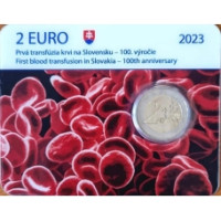 Slovaquie 2 euros BU 2023 - 100e anniversaire de la première transfusion sanguine en Slovaquie 