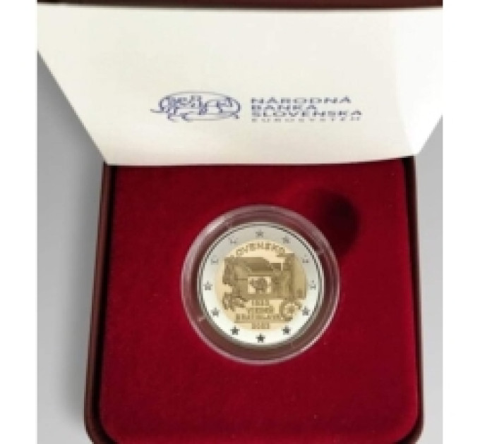 Slovaquie 2 Euro BE 2023 - 200e anniversaire de l'ouverture du courrier à cheval sur la route Vienne-Bratislava