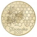  Slovaquie 5 euros UNC 2021 - Faune et Flore en Slovaquie - L'Abeille