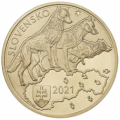  Slovaquie 5 euros UNC 2021 - Faune et Flore en Slovaquie - Loup prédateur