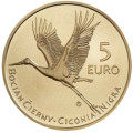  Slovaquie 5 euros UNC 2023 - Faune et Flore en Slovaquie - Cigogne noire