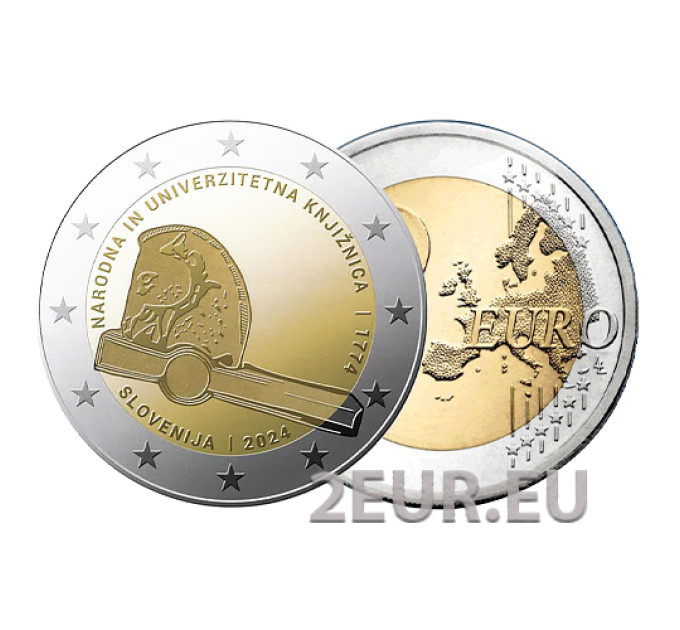 Slovénie 2 euros UNC 2024 - 250e anniversaire de la Bibliothèque Nationale et Universitaire