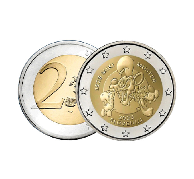 Slovénie 2 euros UNC 2025 - MIKI MUSTER