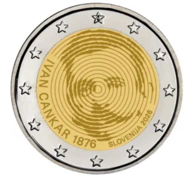 Slovénie 2 euros Rouleau 2026 - 150e anniversaire de la naissance d'Ivan Cankar