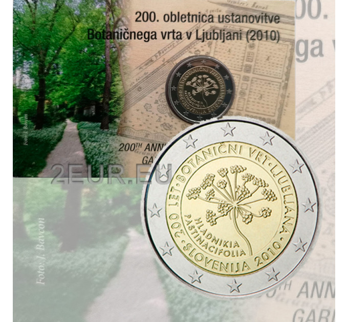 Slovénie 2 euros BU 2010 - 200 Ans Jardin Botanique de Ljubljana  