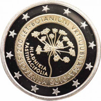 Slovénie 2 euros BE 2010 - 200 ans du jardin botanique de Ljubljana