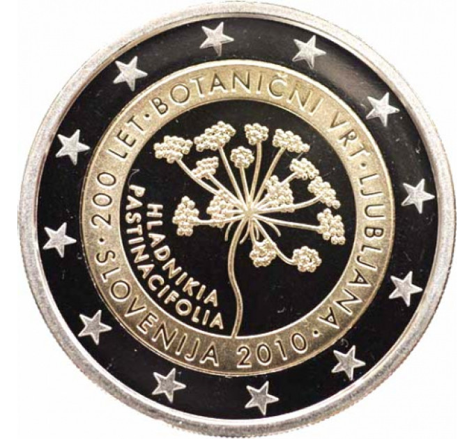 Slovénie 2 euros BE 2010 - 200 ans du jardin botanique de Ljubljana