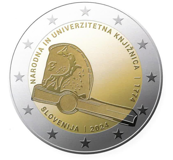 Slovénie 2 euros BE 2024 - 250e anniversaire de la Bibliothèque Nationale et Universitaire
