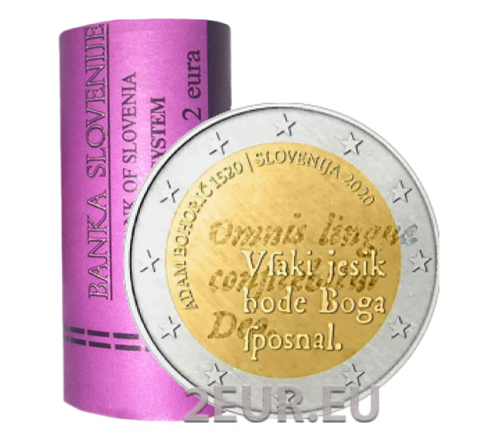 Slovénie 2 euros Rouleau 2020 - 500e anniversaire de la naissance d'Adam Bohorich