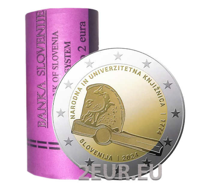 Slovénie 2 euros Rouleau 2024 - 250e anniversaire de la Bibliothèque Nationale et Universitaire