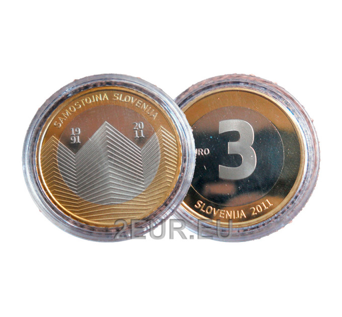 Slovénie 3 euros BE 2011 - 20e anniversaire de l'indépendance de la Slovénie 