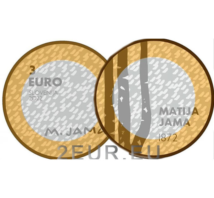 Slovénie 3 euros BE 2022 - 150e anniversaire de la naissance du peintre Matija Jama 