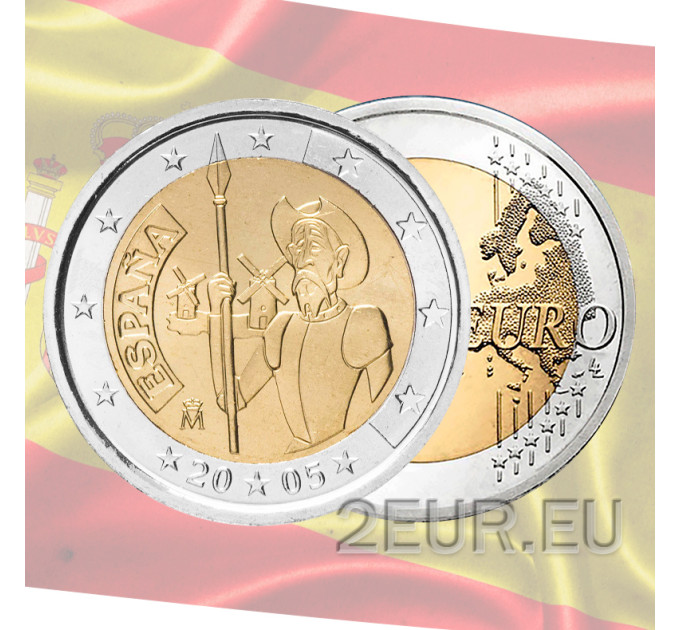 Espagne 2 euros UNC 2005 - Don Quichotte de La Manche