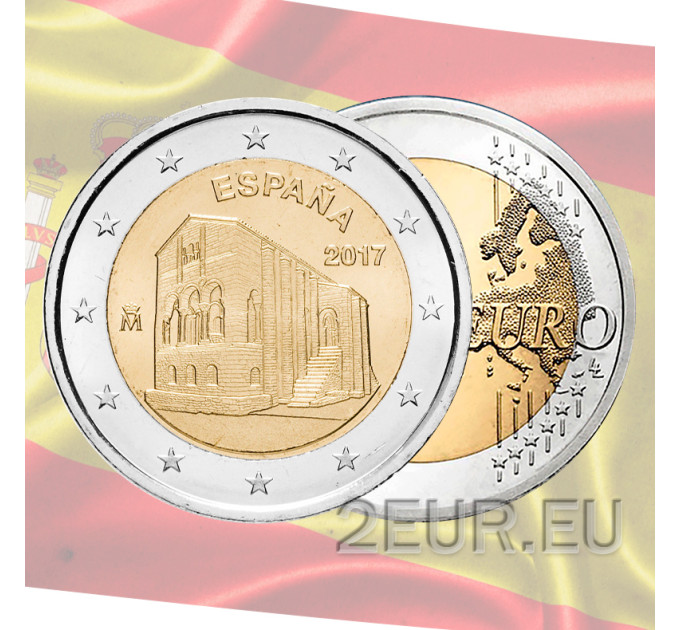 Espagne 2 euros UNC 2017 - Monuments d'Oviedo et du Royaume des Asturies