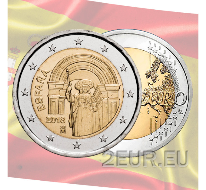 Espagne 2 euros UNC 2018 - Vieille ville de Saint Jacques de Compostelle