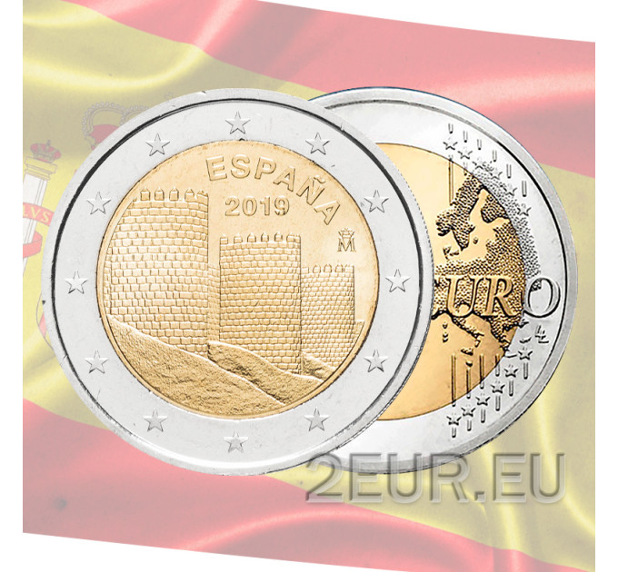 Espagne 2 euros UNC 2019 - La vieille ville d'Avila et ses églises hors les murs
