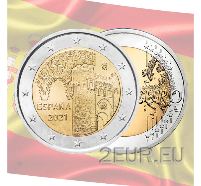 Espagne 2 euros UNC 2021 - Ville historique de Tolède