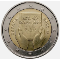 Espagne 2 euros UNC 2026 - Article 49 : Handicap, protection, droits et inclusion
