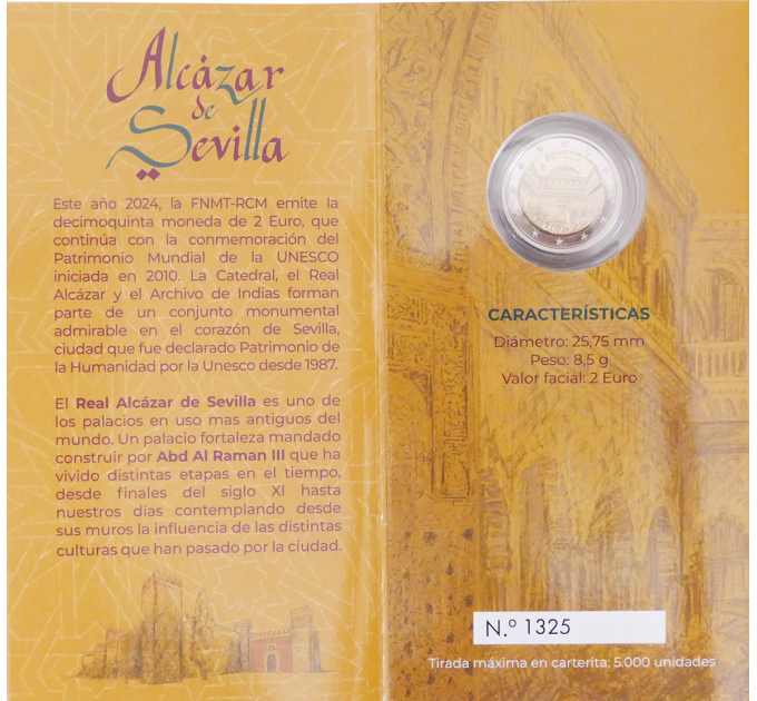 Espagne 2 euros BE 2024 - Cathédrale de Séville