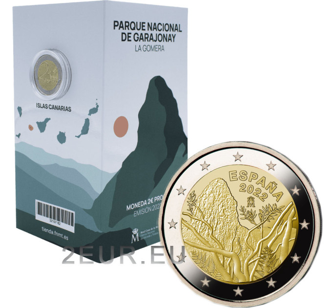 Espagne 2 euros BE 2022 - Parc National de Garajonay  