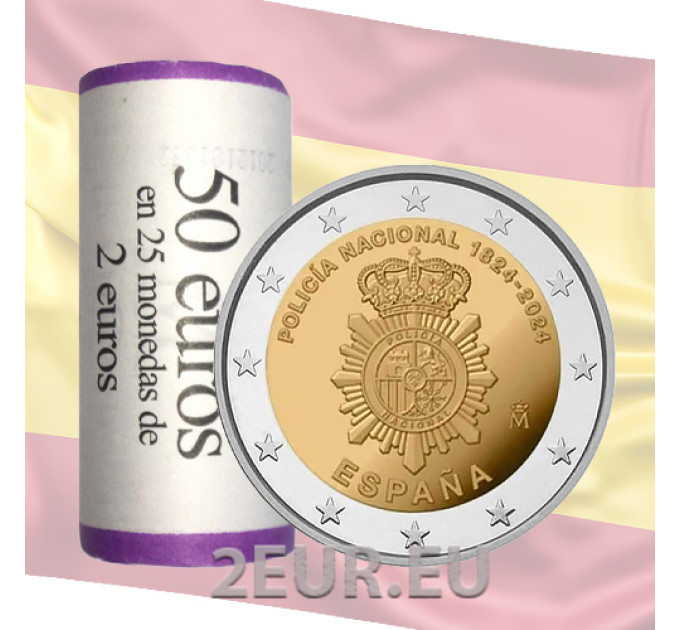 Espagne 2 euros rouler 2024 - Corps de la police nationale
