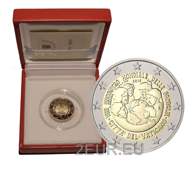 Vatican 2 euros BE 2015 - VIIIe Rencontre Mondiale des Familles - Philadelphie